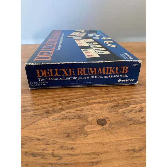 DELUXE Pressman Rummikub Vintage Classic Tile Game 1990 Vinyl Travel Case - Picture 7 of 11